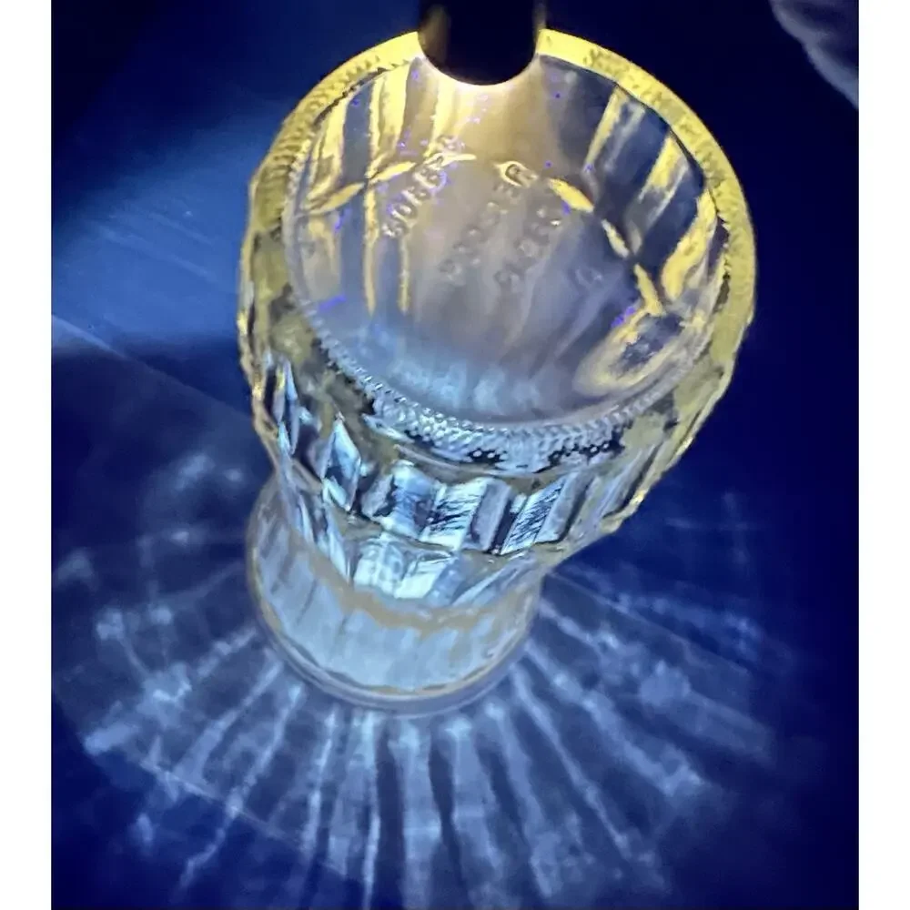 VTG Hoosier Glass Vase Clear Ribbed Fluted Hourglass 4088-C USA 8.5